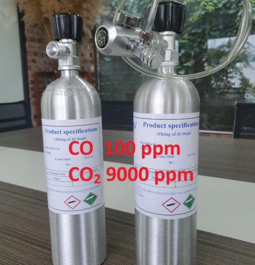 Chai khí CO 100 ppm CO2 9000 ppm