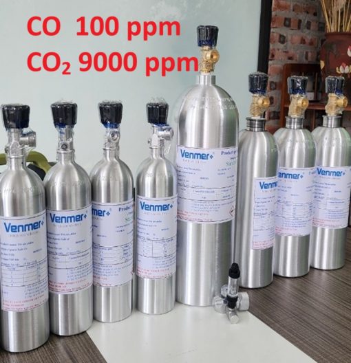 Chai khí CO 100 ppm CO2 9000 ppm