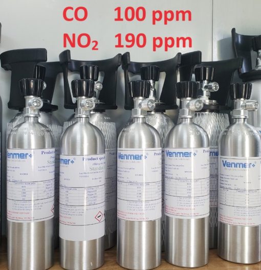 Bình khí CO 100 ppm NO2 190 ppm