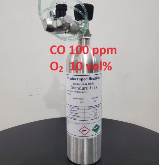 Bình khí CO 100 ppm O2 10 vol%