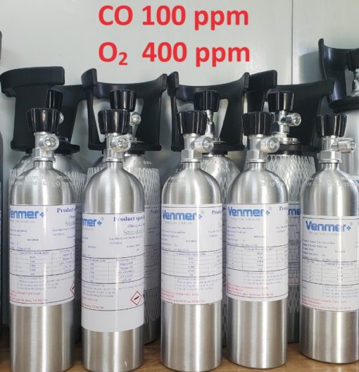 Bình khí CO 100 ppm O2 400 ppm