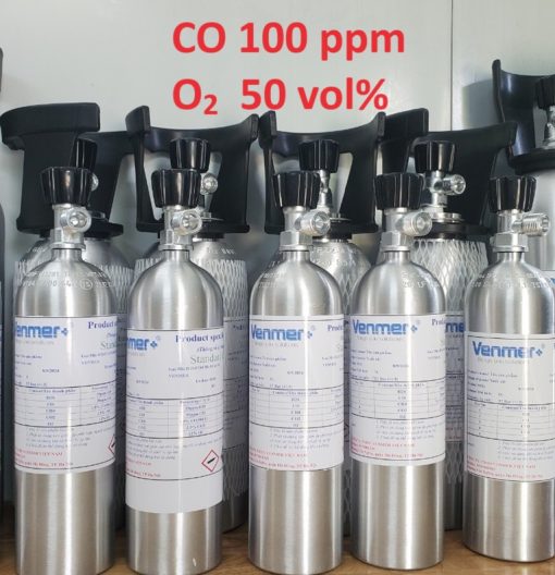 Bình khí CO 100 ppm O2 50 vol%