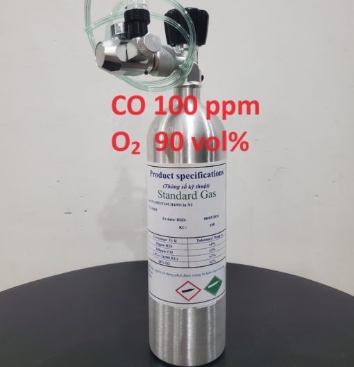 Bình khí CO 100 ppm O2 90 vol%