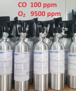 Bình khí CO 100 ppm O2 9500 ppm