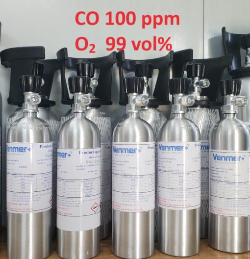 Bình khí CO 100 ppm O2 99 vol%