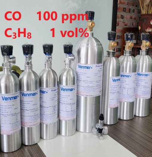 Chai khí CO 100 ppm C3H8 1 vol% hiệu chuẩn