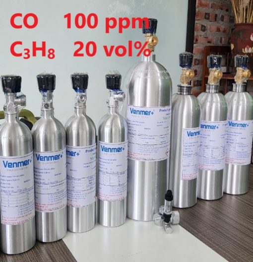 Chai khí CO 100 ppm C3H8 20 vol% hiệu chuẩn