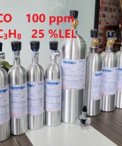 Chai khí CO 100 ppm C3H8 25 %LEL hiệu chuẩn