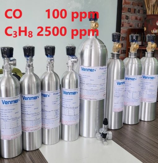 Chai khí CO 100 ppm C3H8 2500 ppm hiệu chuẩn