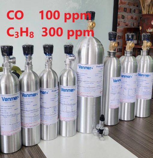 Chai khí CO 100 ppm C3H8 300 ppm hiệu chuẩn