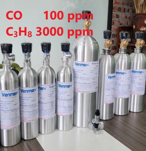 Chai khí CO 100 ppm C3H8 3000 ppm hiệu chuẩn