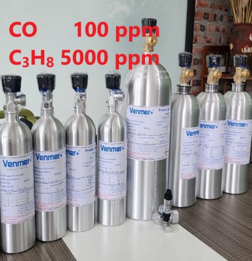 Chai khí CO 100 ppm C3H8 5000 ppm hiệu chuẩn