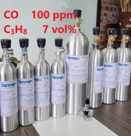 Chai khí CO 100 ppm C3H8 7 vol% hiệu chuẩn