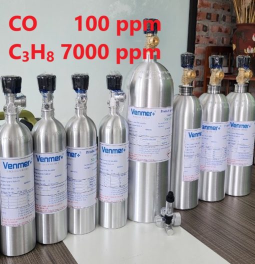 Chai khí CO 100 ppm C3H8 7000 ppm hiệu chuẩn