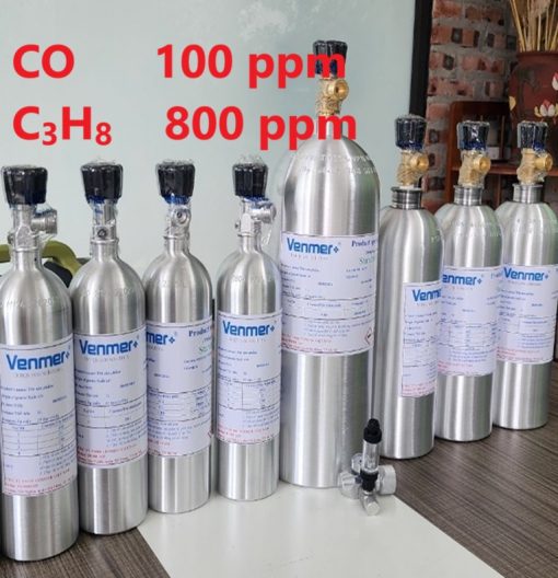 Chai khí CO 100 ppm C3H8 800 ppm hiệu chuẩn