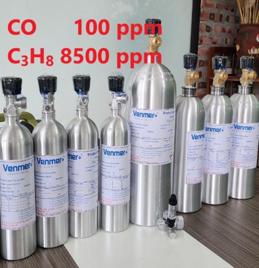 Chai khí CO 100 ppm C3H8 8500 ppm hiệu chuẩn