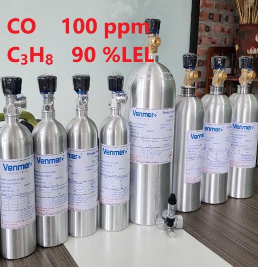 Chai khí CO 100 ppm C3H8 90 %LEL hiệu chuẩn