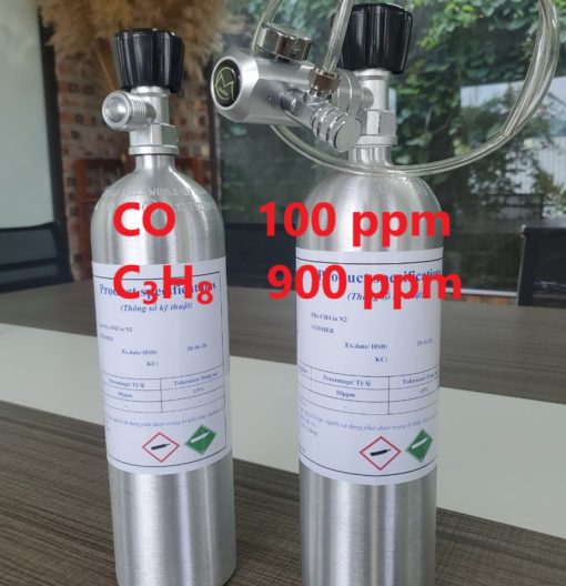 Chai khí CO 100 ppm C3H8 900 ppm hiệu chuẩn