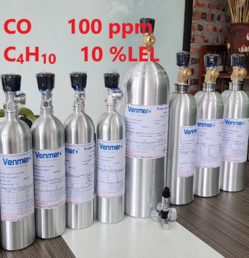 Chai khí CO 100 ppm C4H10 10 %LEL hiệu chuẩn