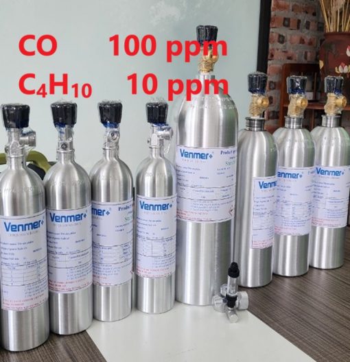 Chai khí CO 100 ppm C4H10 10 ppm hiệu chuẩn