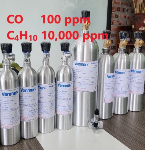 Chai khí CO 100 ppm C4H10 10000 ppm hiệu chuẩn