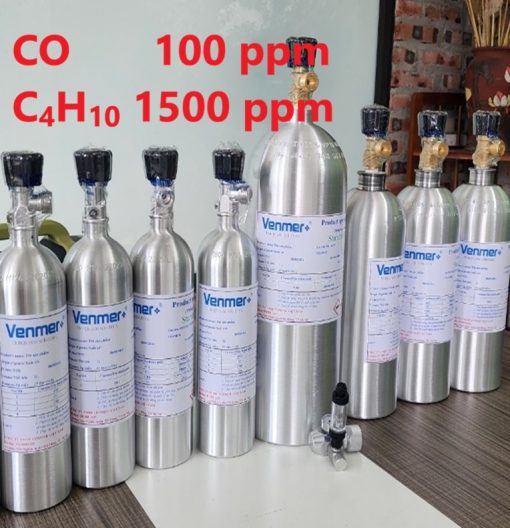 Chai khí CO 100 ppm C4H10 1500 ppm hiệu chuẩn