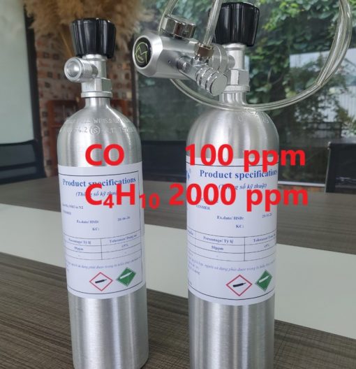 Chai khí CO 100 ppm C4H10 2000 ppm hiệu chuẩn