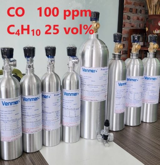 Chai khí CO 100 ppm C4H10 25 vol% hiệu chuẩn