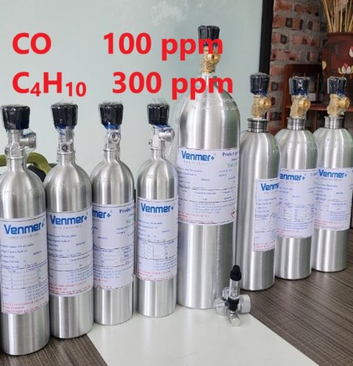 Chai khí CO 100 ppm C4H10 300 ppm hiệu chuẩn