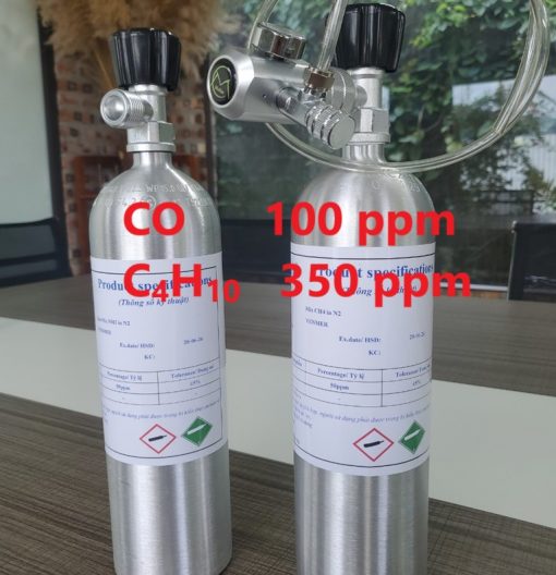 Chai khí CO 100 ppm C4H10 350 ppm hiệu chuẩn