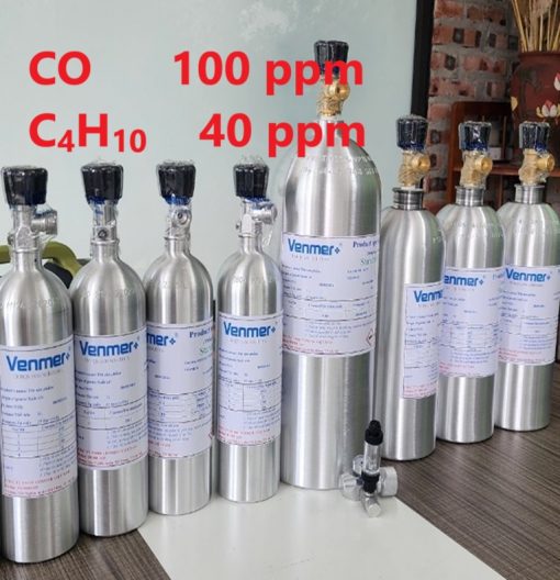 Chai khí CO 100 ppm C4H10 40 ppm hiệu chuẩn