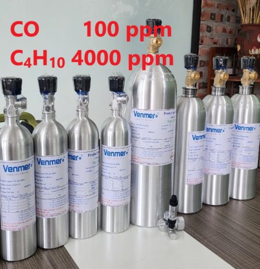 Chai khí CO 100 ppm C4H10 4000 ppm hiệu chuẩn