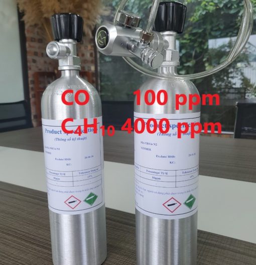 Chai khí CO 100 ppm C4H10 4000 ppm hiệu chuẩn