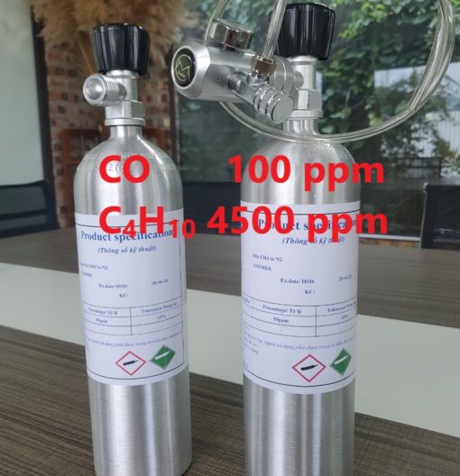 Chai khí CO 100 ppm C4H10 4500 ppm hiệu chuẩn