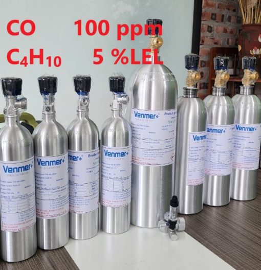 Chai khí CO 100 ppm C4H10 5 %LEL hiệu chuẩn