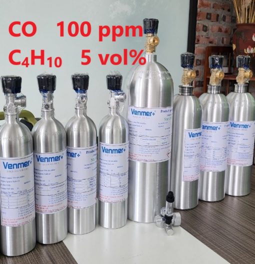 Chai khí CO 100 ppm C4H10 5 vol% hiệu chuẩn