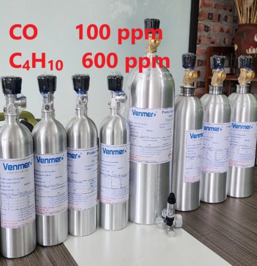 Chai khí CO 100 ppm C4H10 600 ppm hiệu chuẩn