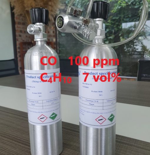 Chai khí CO 100 ppm C4H10 7 vol% hiệu chuẩn