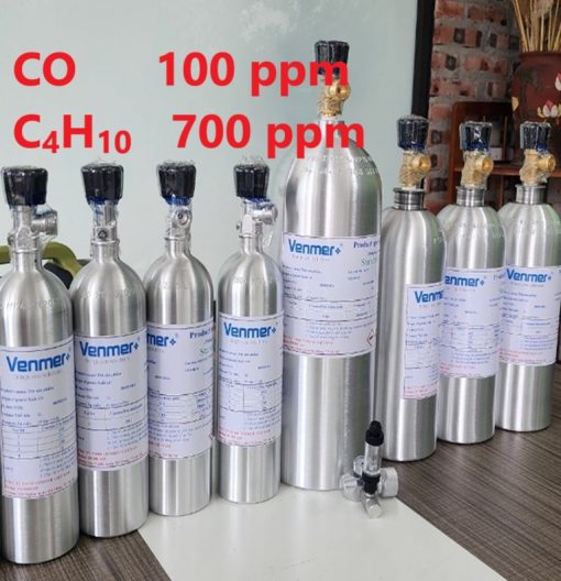 Chai khí CO 100 ppm C4H10 700 ppm hiệu chuẩn