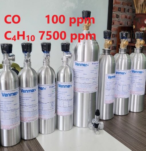 Chai khí CO 100 ppm C4H10 7500 ppm hiệu chuẩn