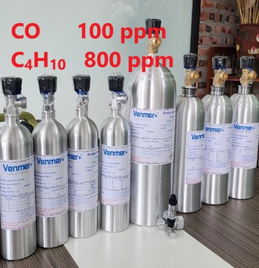 Chai khí CO 100 ppm C4H10 800 ppm hiệu chuẩn