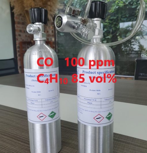 Chai khí CO 100 ppm C4H10 85 vol% hiệu chuẩn