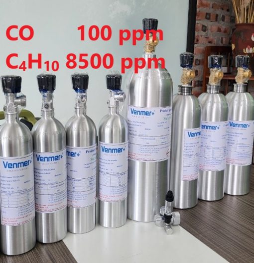 Chai khí CO 100 ppm C4H10 8500 ppm hiệu chuẩn