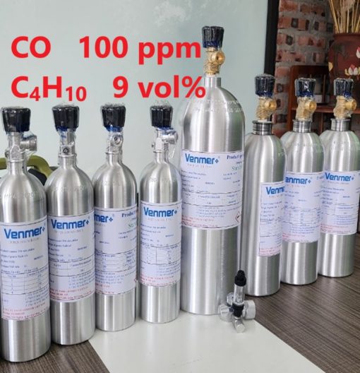 Chai khí CO 100 ppm C4H10 9 vol% hiệu chuẩn