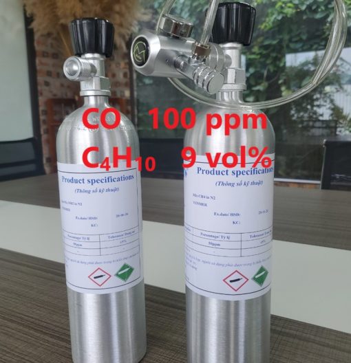 Chai khí CO 100 ppm C4H10 9 vol% hiệu chuẩn