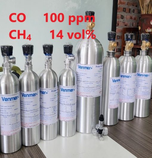 Chai khí CO 100 ppm CH4 14 vol% hiệu chuẩn