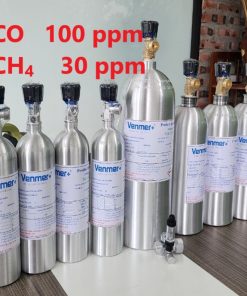 Chai khí CO 100 ppm CH4 30 ppm hiệu chuẩn