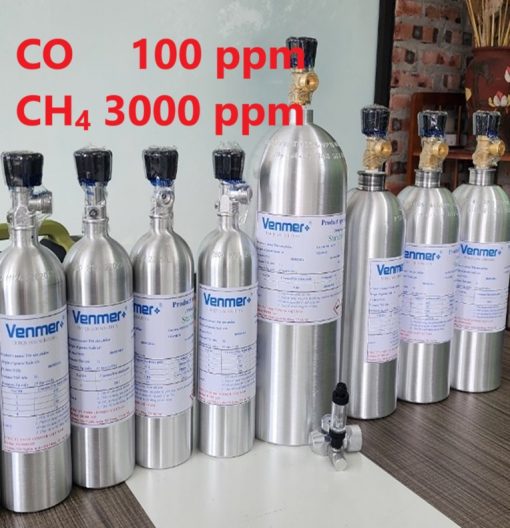 Chai khí CO 100 ppm CH4 3000 ppm hiệu chuẩn