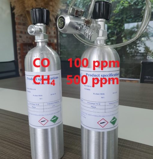 Chai khí CO 100 ppm CH4 500 ppm hiệu chuẩn