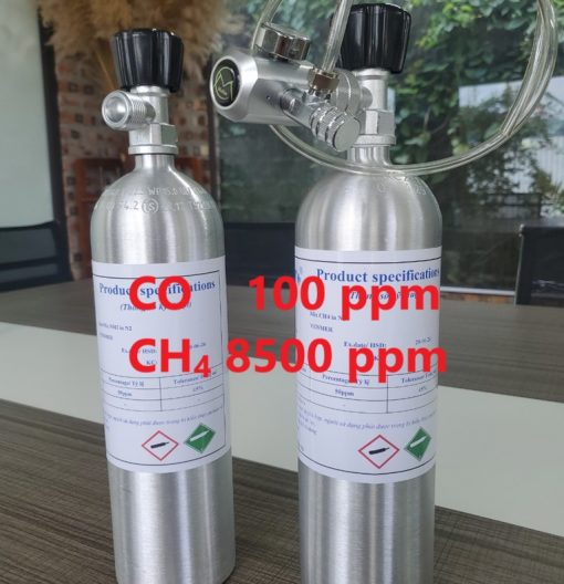 Chai khí CO 100 ppm CH4 8500 ppm hiệu chuẩn